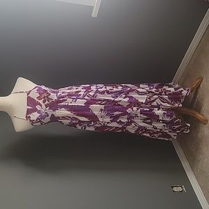 Heat Wave Floral Print High/Low Dress XS